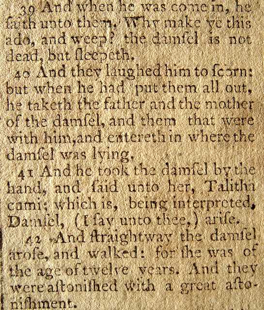 Delaware New Testament Detail