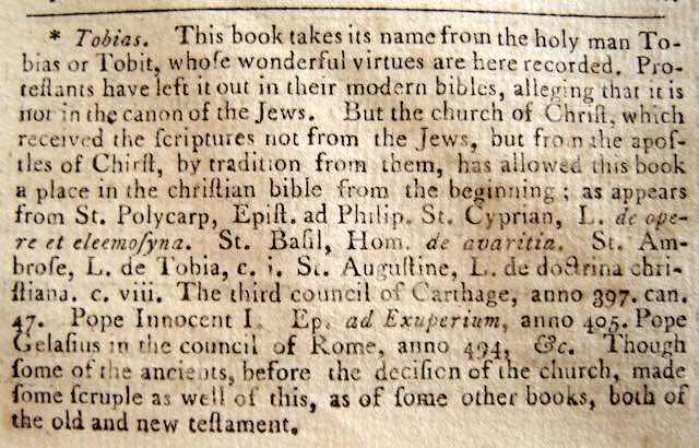 The Carey Catholic Bible of 1790 (detail). Collection of the author.