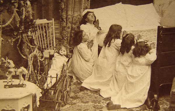 Children Praying Before Bed