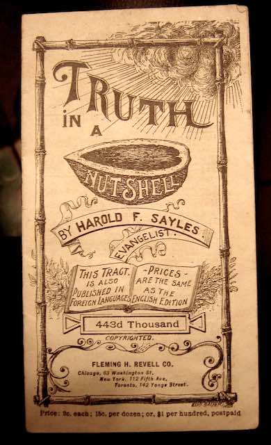 Truth in a Nutshell Bible Tract 1800's