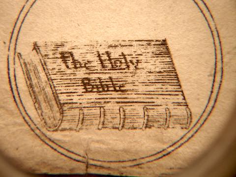 The Holy Bible is featured on pre-revolutionary war currency from North Carolina. Collection of the author.