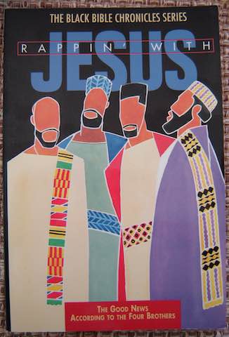 Rappin' with Jesus book cover. Design by Jason Gamke, with illustration by Tim Ladwig. 1994.