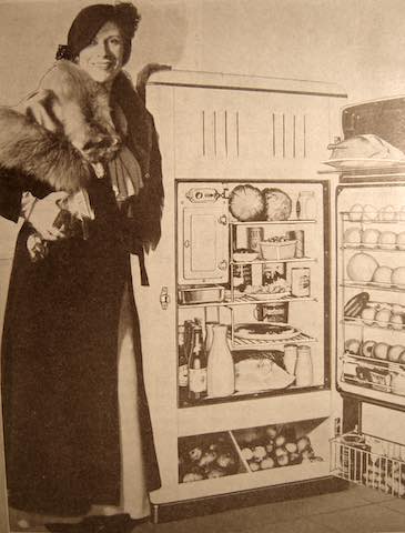 Aimee Semple McPherson in an advertisement for Crosley refrigerators. Collection of the author.