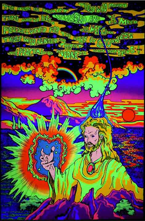 Matthew scripture-based black-light poster. Circa 1971. Collection of the author.