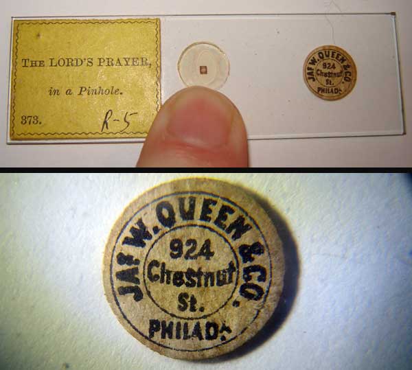 Although most micro photographs were made in Great Britain, they were sold in the United States as well. This was from one of the largest scientific supply houses in the United States, located in Philadelphia, PA.