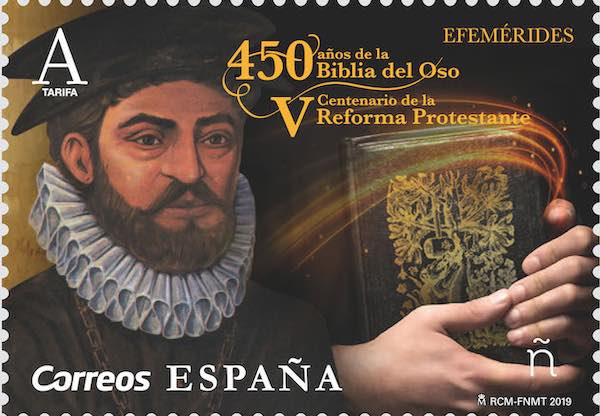 Biblia del Oso commemorative stamp. Collection of the author.