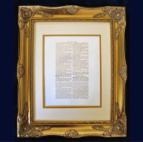 A Bible Printed in Solid Gold Ink 1831