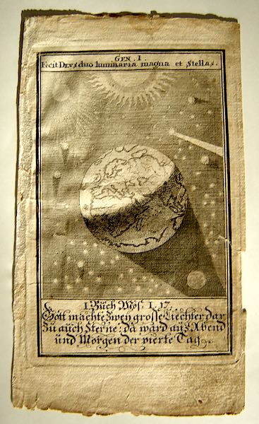 1563 Bible illustration showing the Earth from space. Collection of the author.