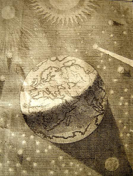 1563 Bible illustration showing the Earth from space. Collection of the author.